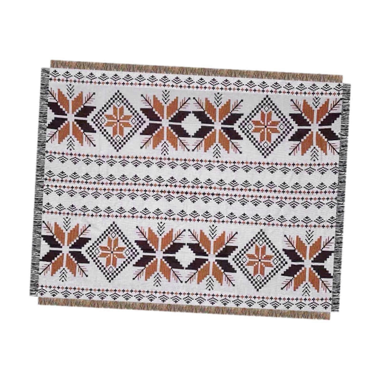 Boho Throw Blanket Large Decor Foldable Picnic Blanket for BBQ Travel Summer 90cmx180cm