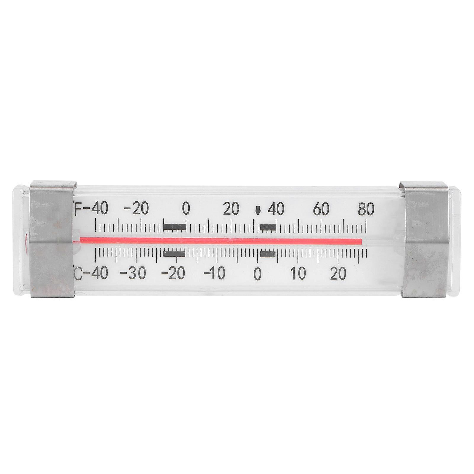 Mini Refrigerator Thermometer Enclosed Scale Type Glass Temperature Meter for Home Kitchen
