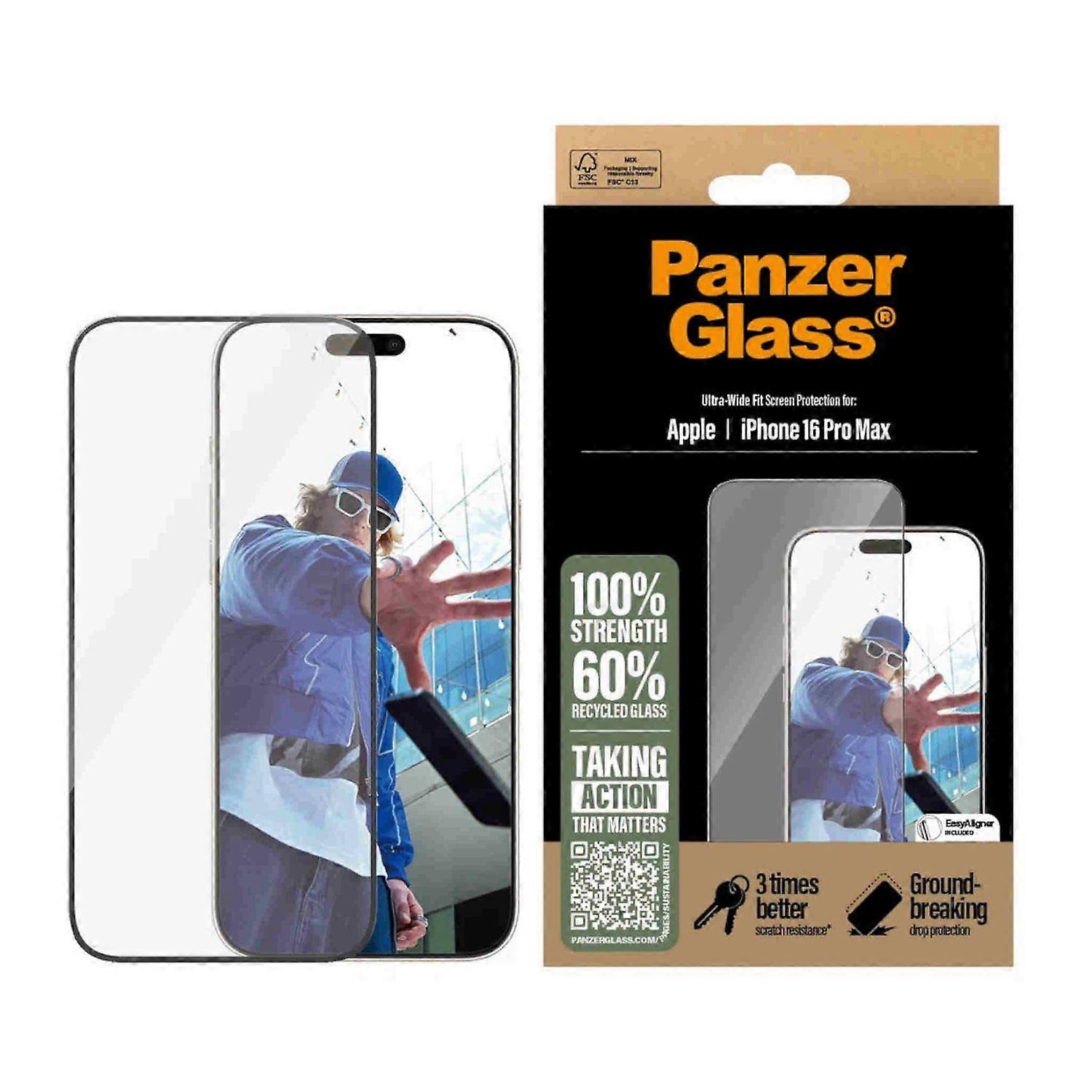 PanzerGlass for Apple iPhone 16 Pro Max Screen Protector Ultra-Wide