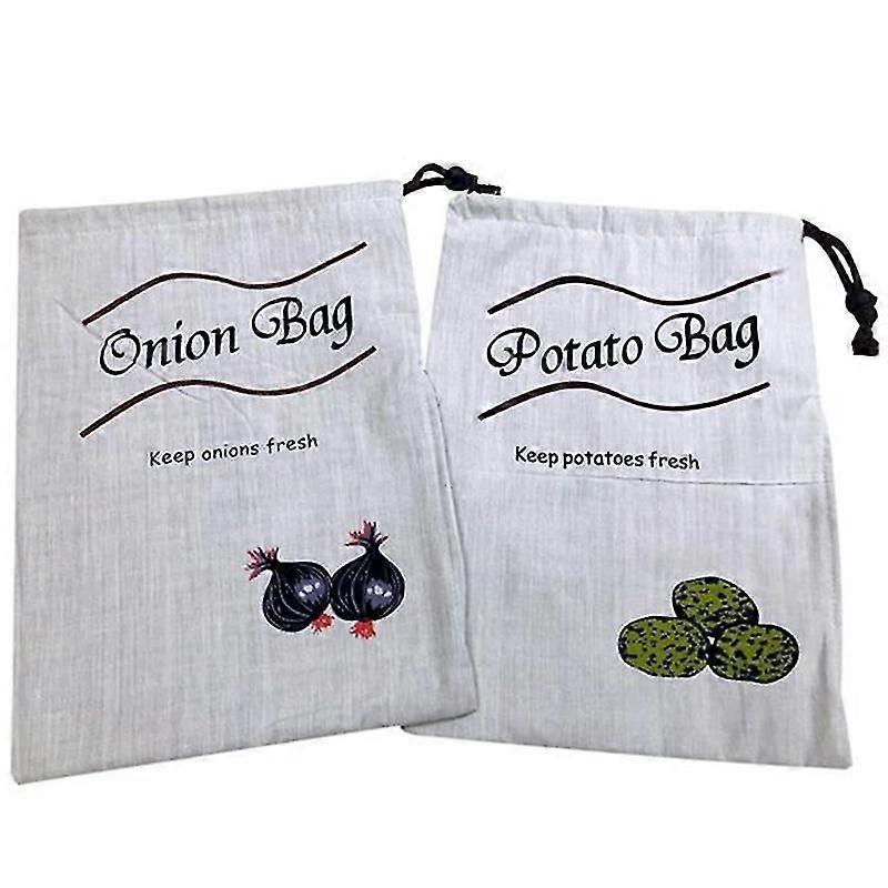 Onion Potato Storage Drawstring Bags Kitchen Fruit Vegetable Bags