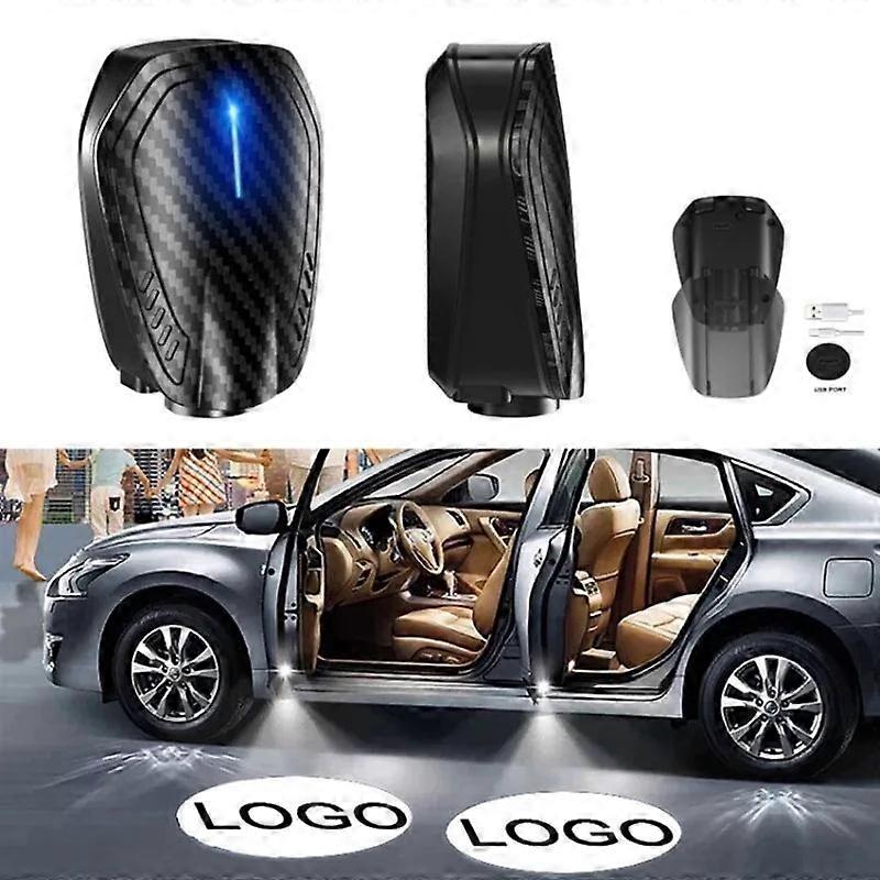 1Pcs Led Car Logo Door Welcome Light Universal Wireless Projector Ghost Shadow Night Light Atmosphere Decorative Lights Motor Vehicle Lighting