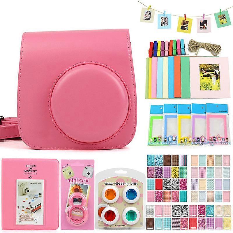 for Fujifilm Instax Mini 9 8 8+ Camera Accessories Bundle Kit Shoulder Strap Bag Case Photo Album Film Frame Filters Selfie Lens