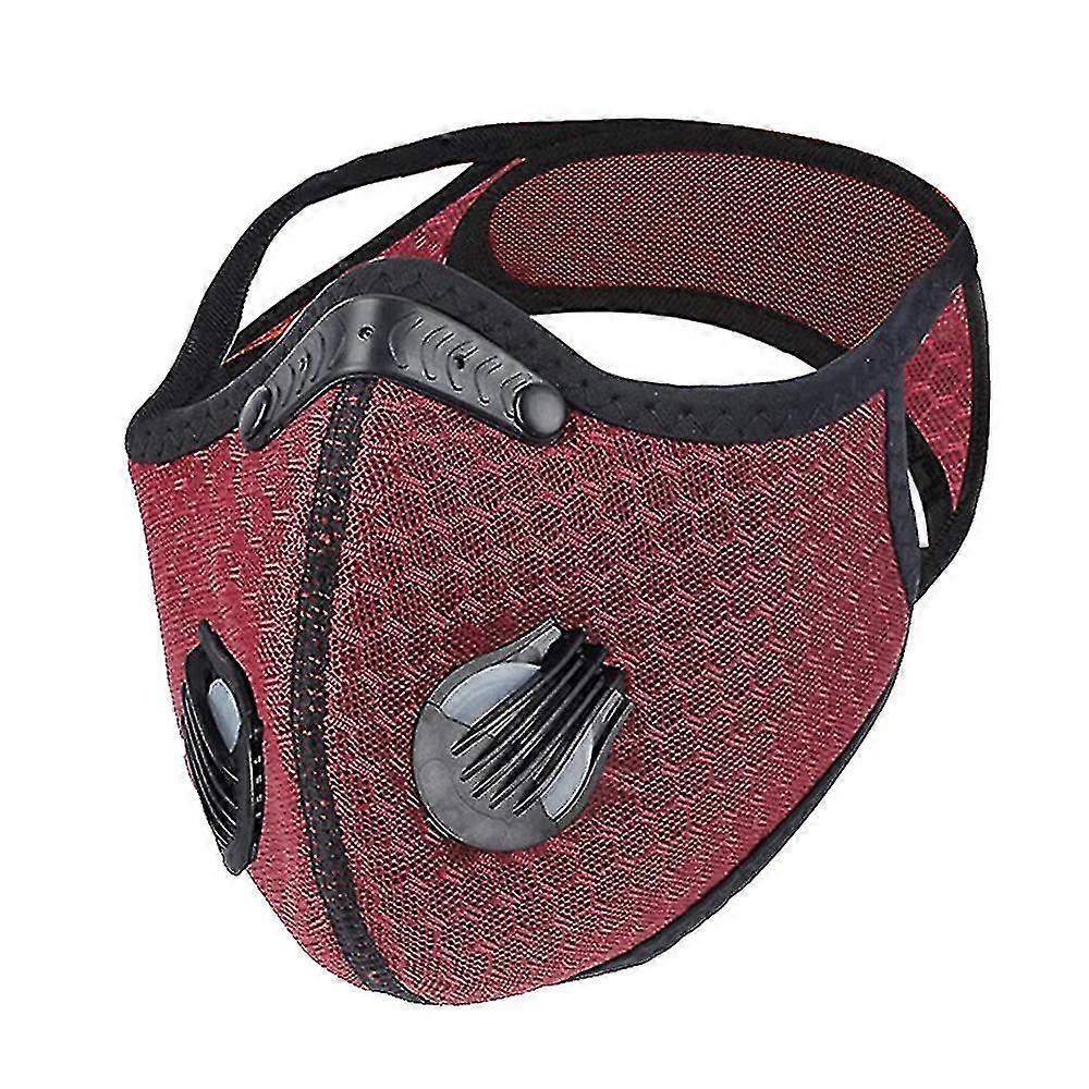 Face Mask Anti Pollution Pm2.5 Two Air Vent With Filter Reusable Washable Sports Masks Face Shield