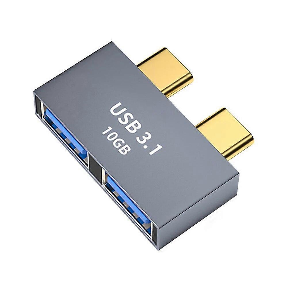 USB C HUB Docking Station Dual Type C to Multi USB Splitter Adapter for MacBook Thunderbolt 3 Laptop PC Extender