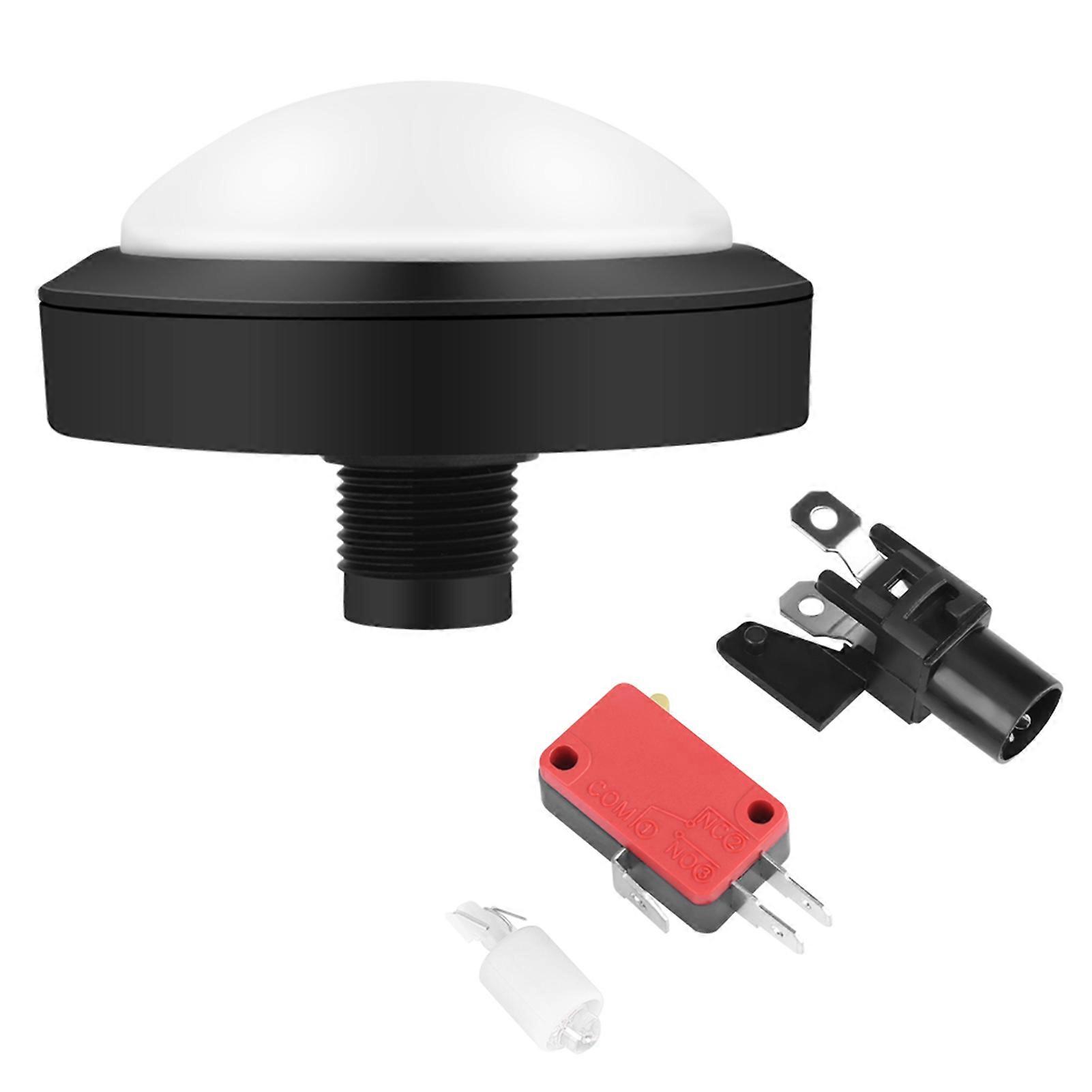 LED凸面コンソール交換付き100mmマッシブアーケードボタン(白)