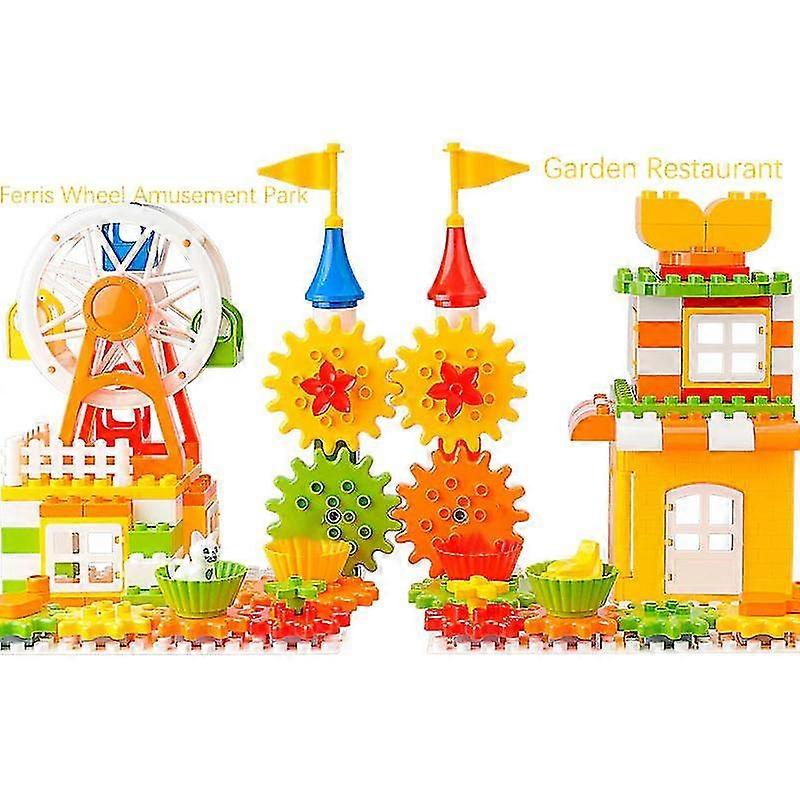 Big Size Bricks DIY Creative Gear Building Blocks Toys for Children Houses & Ferris Wheel Model Game