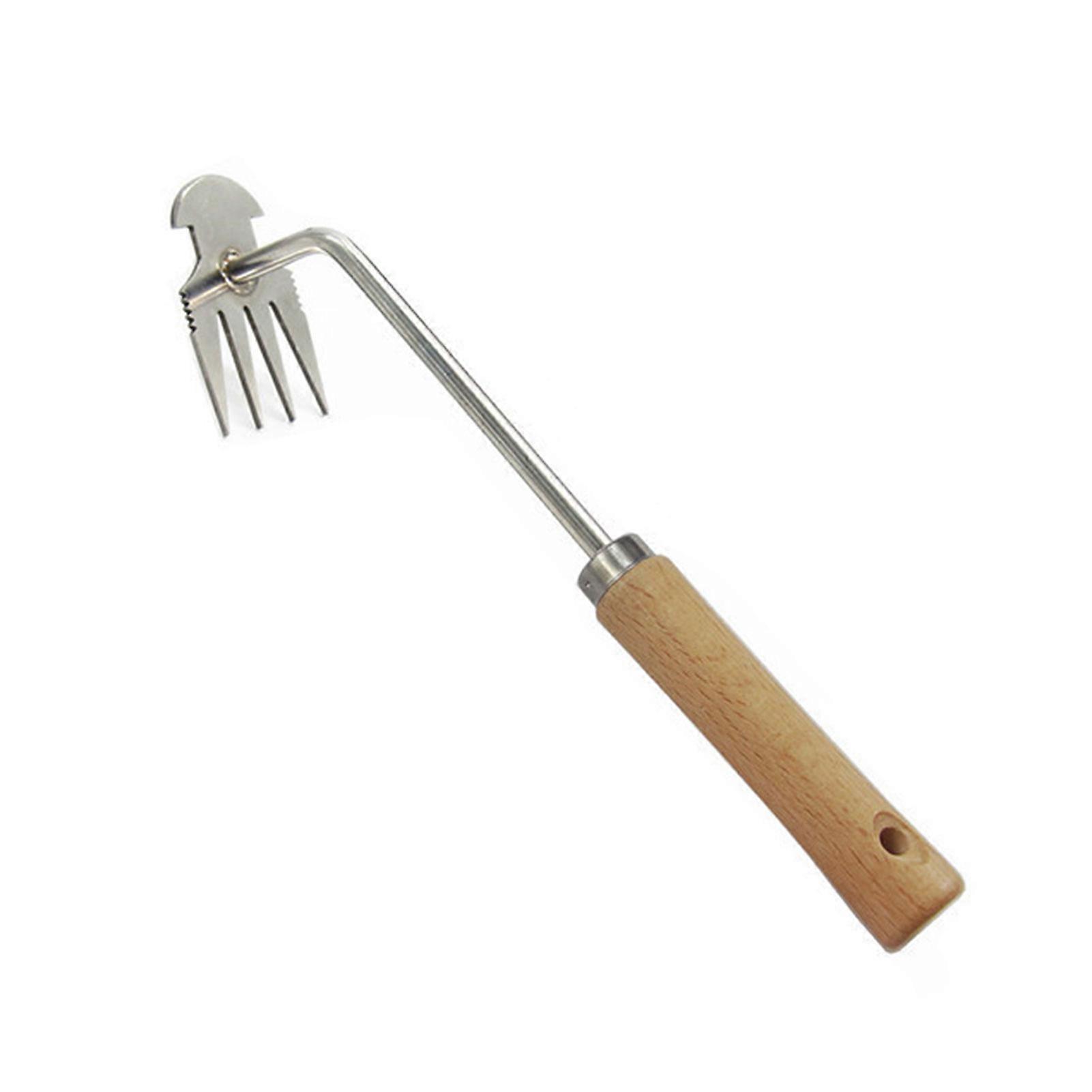 Stainless Steel Weed Puller Sharp Tines Grass Rooting Weeding Tool for Yard Lawn and Farm Supply