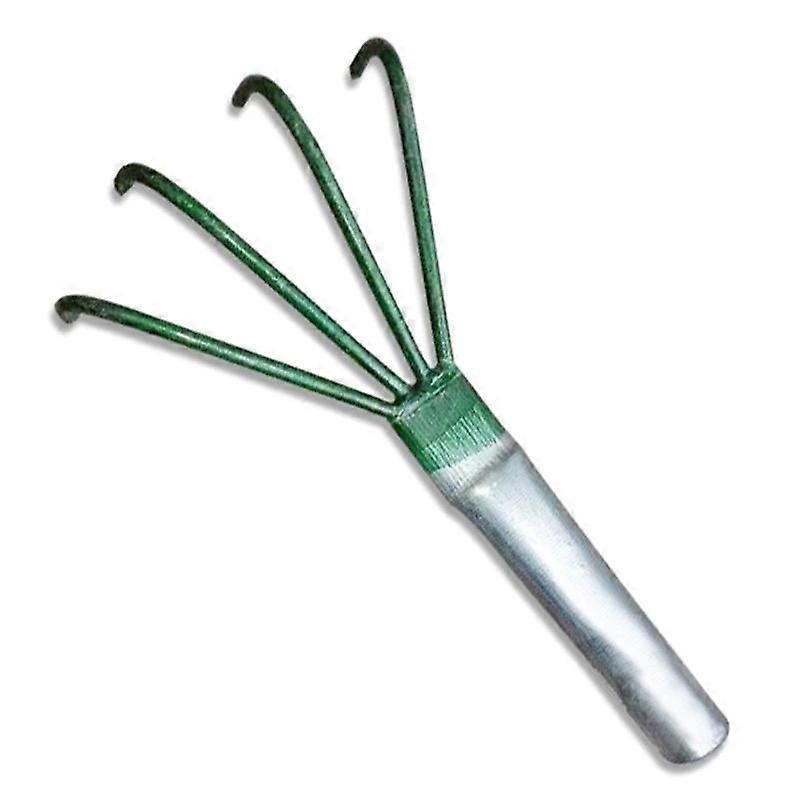 ZK-Agricultural carbon steel four-tooth rake small handle peanut lawn leaf tweezers gardening tools