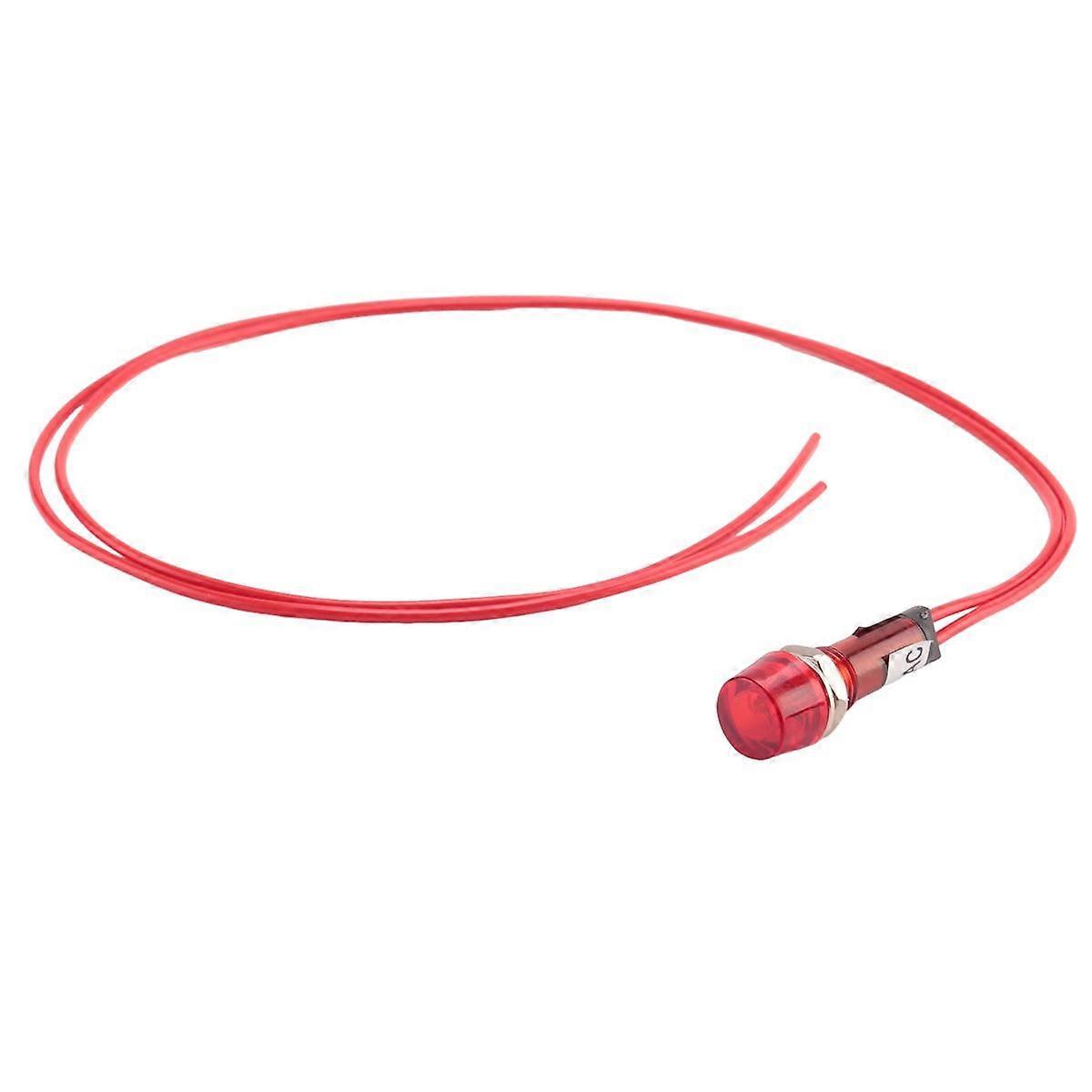 Othmro 8pcs AC/DC 220V Neon Indicator Lights - Red Signal Pilot Lamps, 20,000 Hour Life, NXD-212