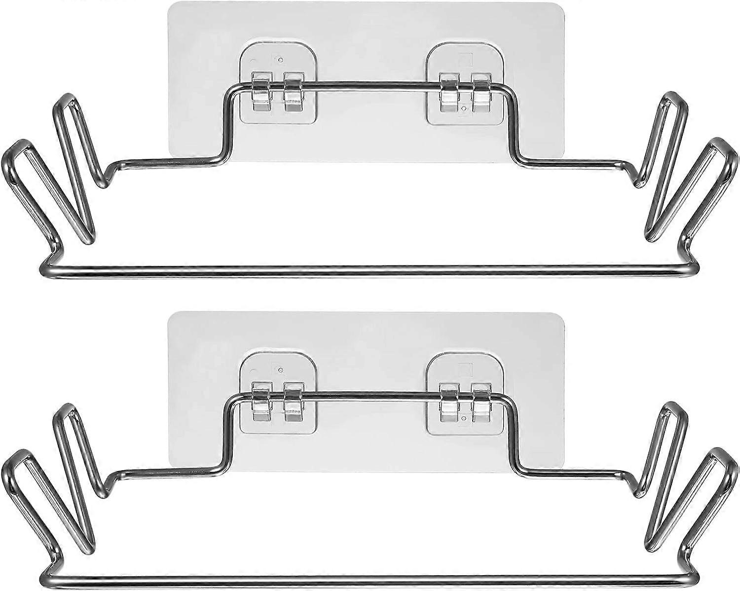 2 Pack Metal Garbage Bag Holder with Suction Cup for Kitchen Cabinet (Silver),2024 Ping