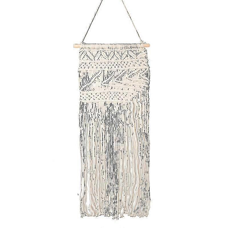 Macrame Wall Hanging Tapestry With Tassel Compatible With Boho Backdrop Decor