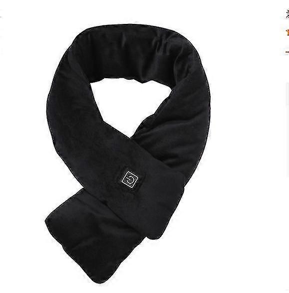 Unisex Heated Scarf Soft Adjustable Solid Color Design Electric Scarf Neck Support Comfortable