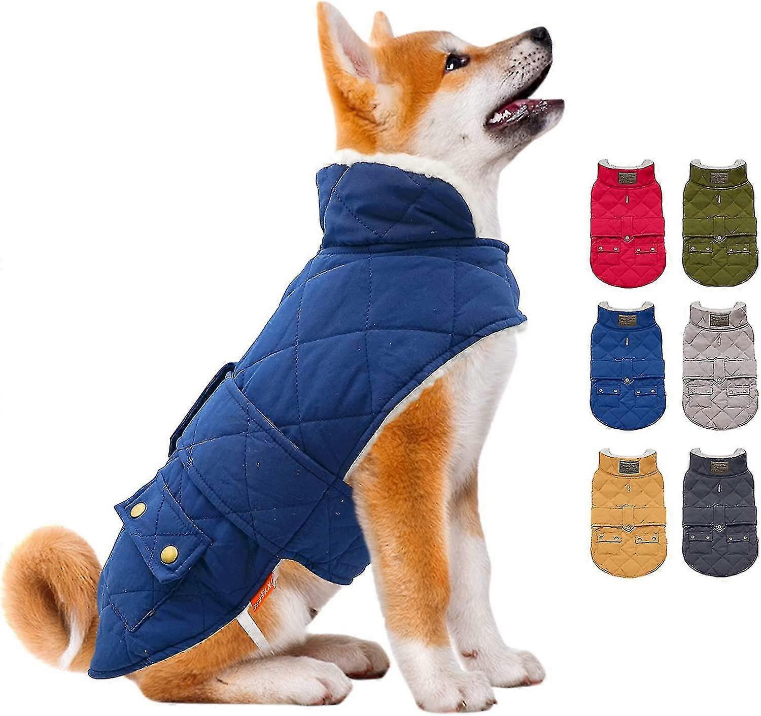 Dog Jacket For Small Medium Dogs Winter Windproof Fleece Lined Dog Vest Cold
