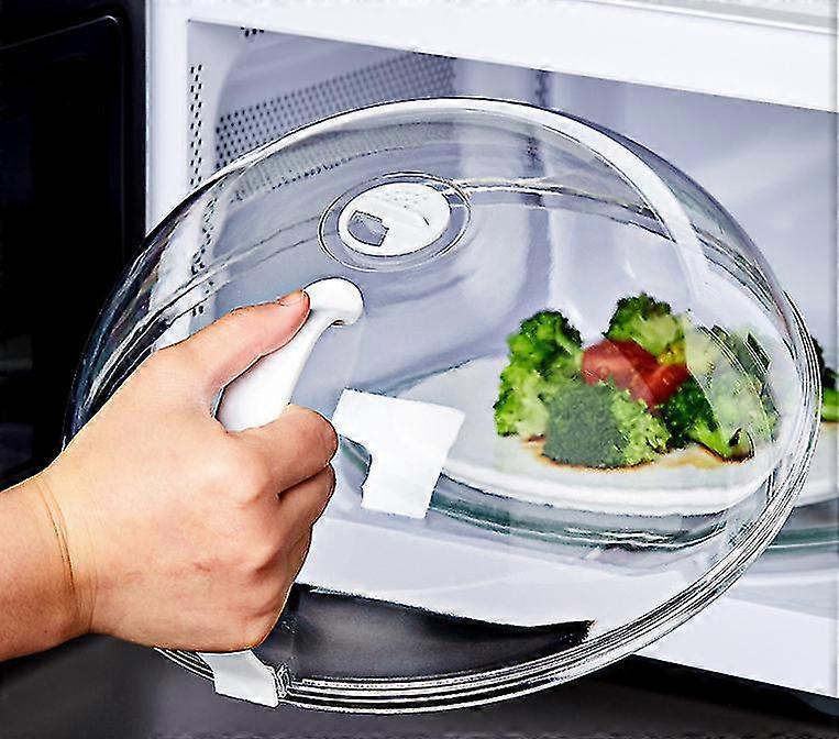 Tapa resistente al calor para microondas Alimentos microondas Alimentos anti-sputtering Cubierta con mango