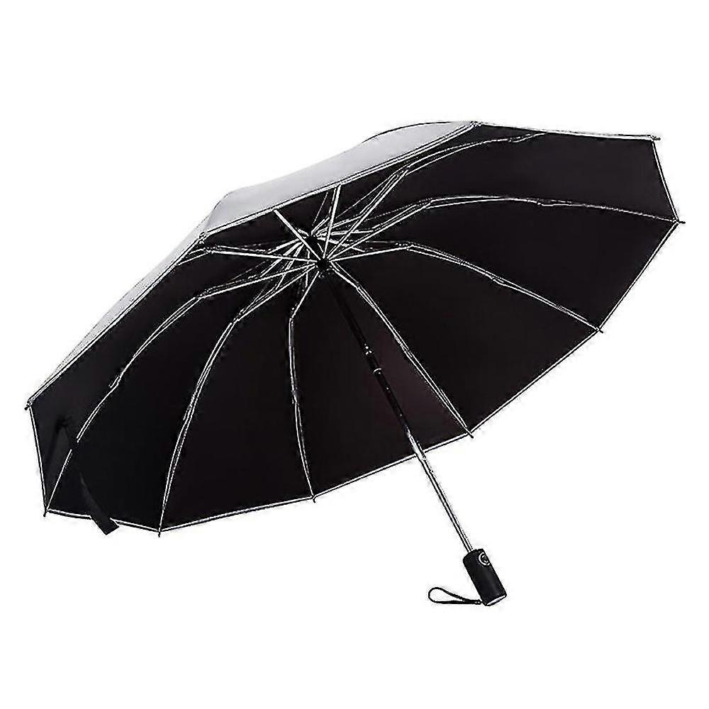 Windproof Reverse Umbrella 10k Auto Business Car Umbrella ,black