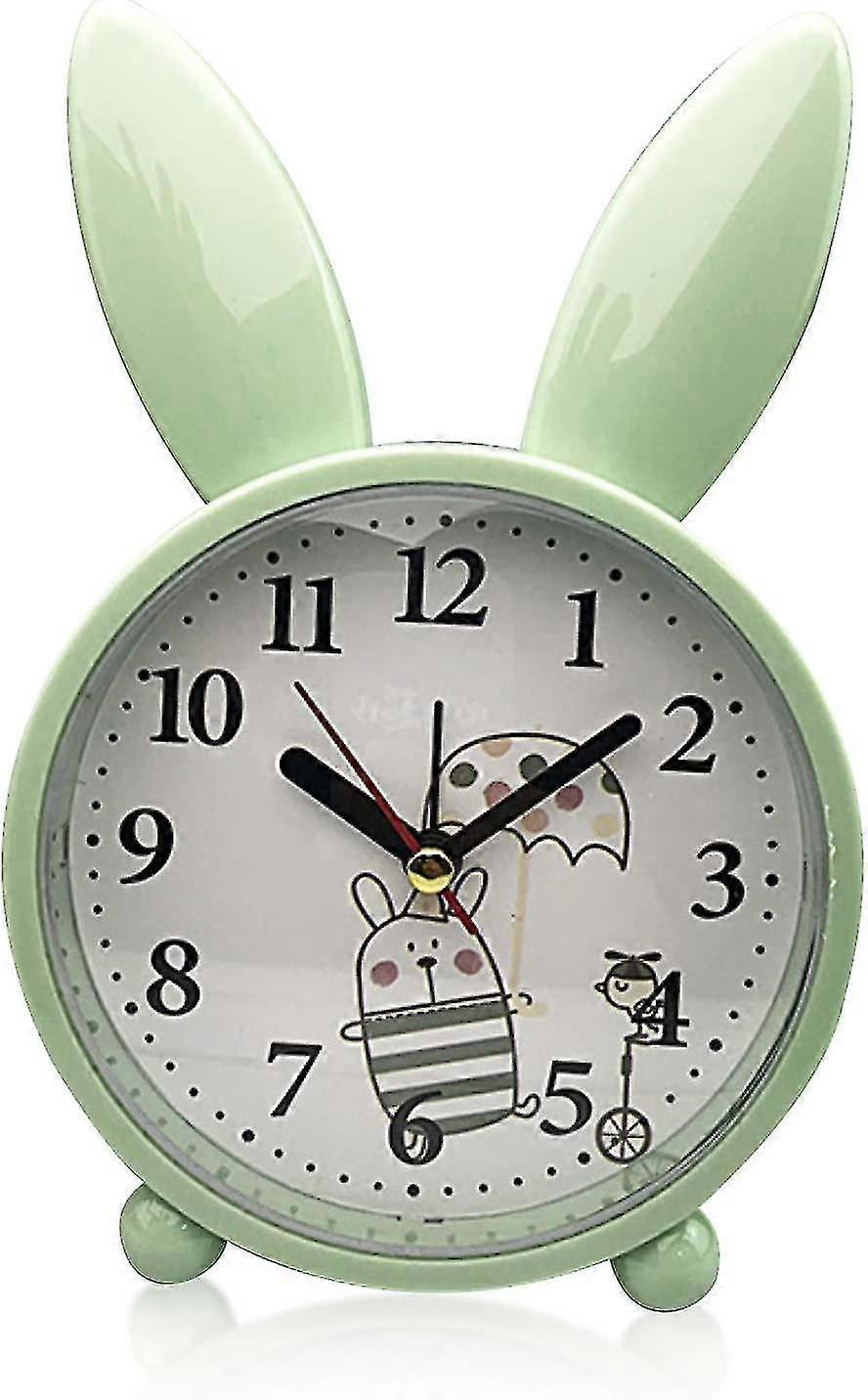 Dww-children's Alarm Clock, Alarm Clock, Rabbit Alarm Clock, Classic Analogue Alarm Clock, Alarm Clock (green)