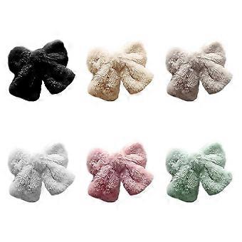 6pcs Big Bow Hair Clip Lady Plush Elegant Bow Hair Accessories