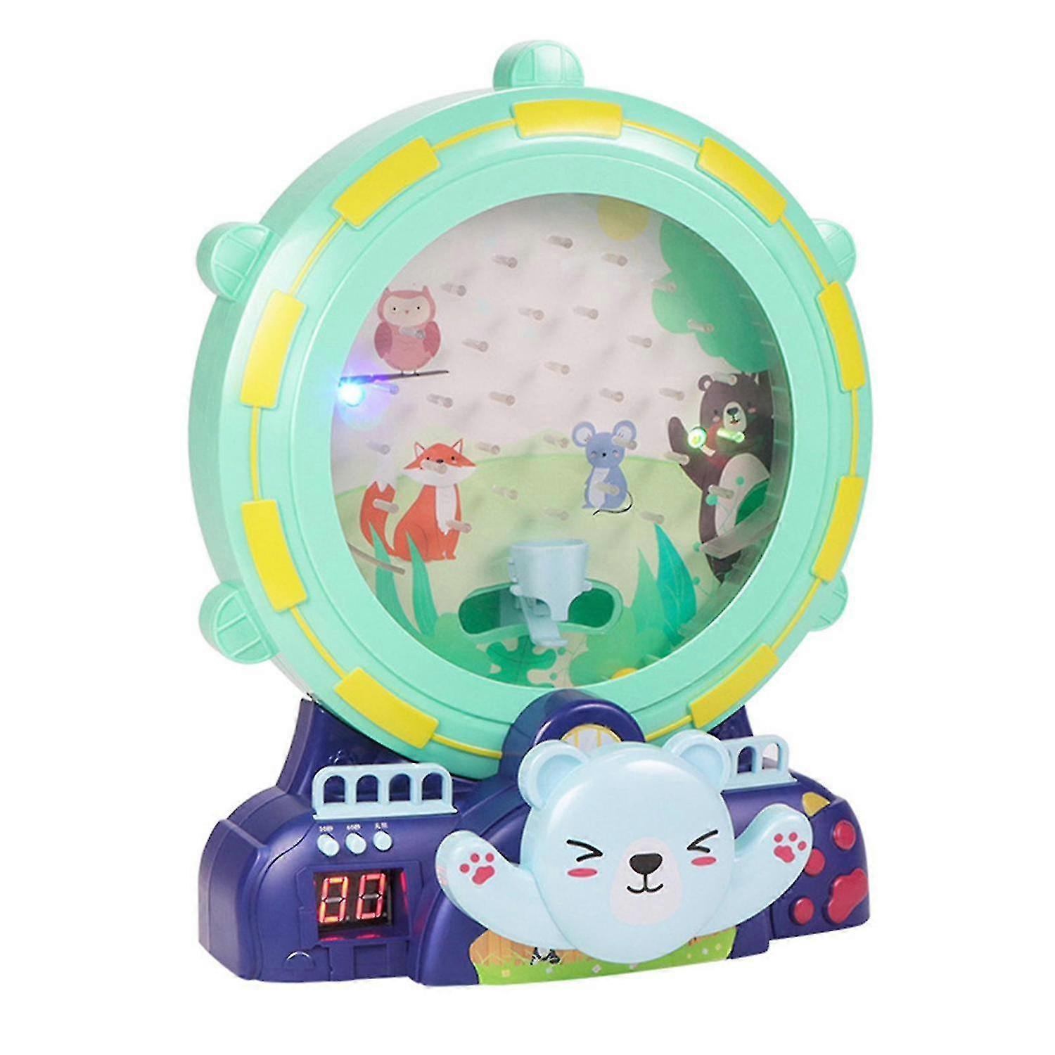 Picture section children catching balls game machine with led and music parent-child toy z60512