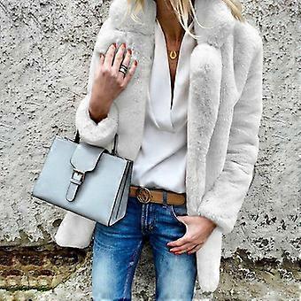 Bontjas dames lang donker bruin - Leather City