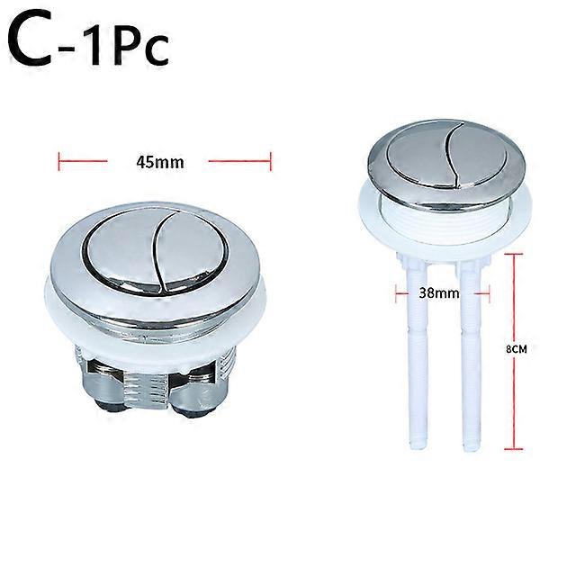 3pcs Universal Toilet Button Round Dual Flush Shape Toilet Bowl Flush Push With Rods Supply Drain Valve Toilets Fittings
