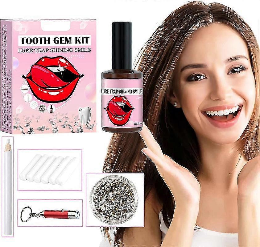 Professional Diy Teeth Gems Kit With Curing Light And Glue