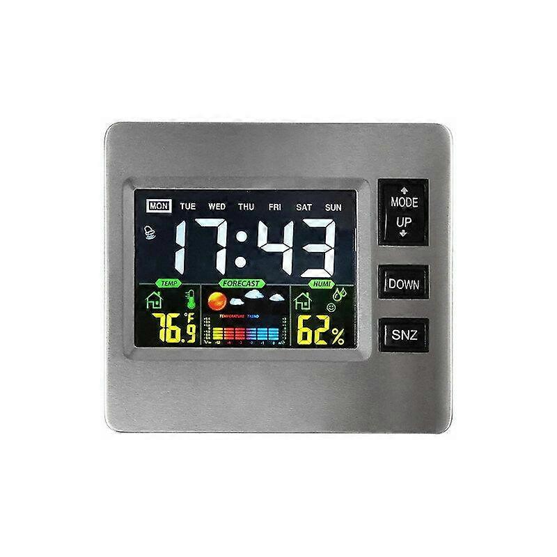 Wireless Digital Weather Station with Color LCD Display for Weather Forecast with Indoor Sensor, Temperature and Humidity