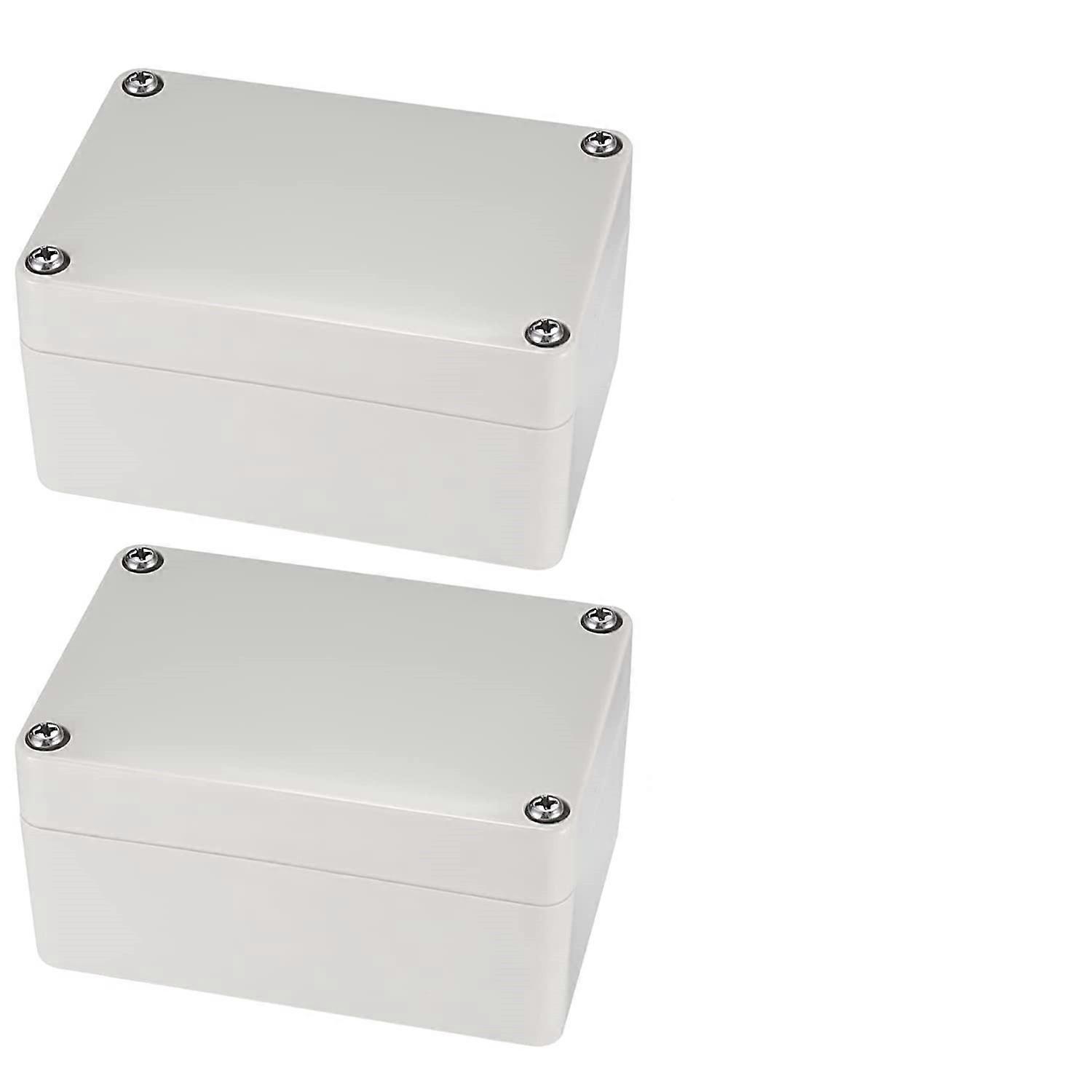 2 Pack Waterproof Junction Box, Outdoor Electrical Box Waterproof, Electronic Plastic Project Junction Box