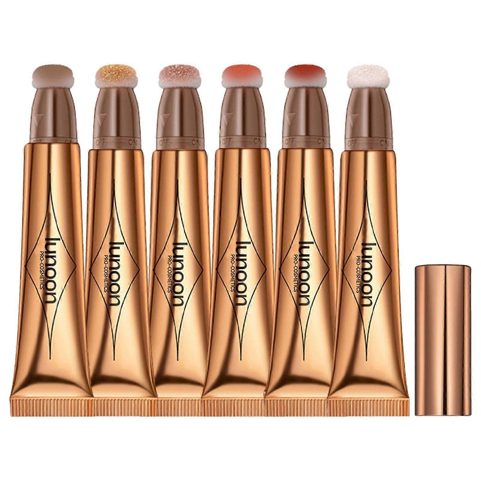 6pcs Multifunctional Face Contouring Highlighter Blusher Stick