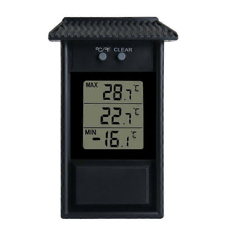 Garden Waterproof Thermometer Max Min Outdoor Window Refrigerator Greenhouse Temperature Meter Hook Hole -20~50C C/F Switch