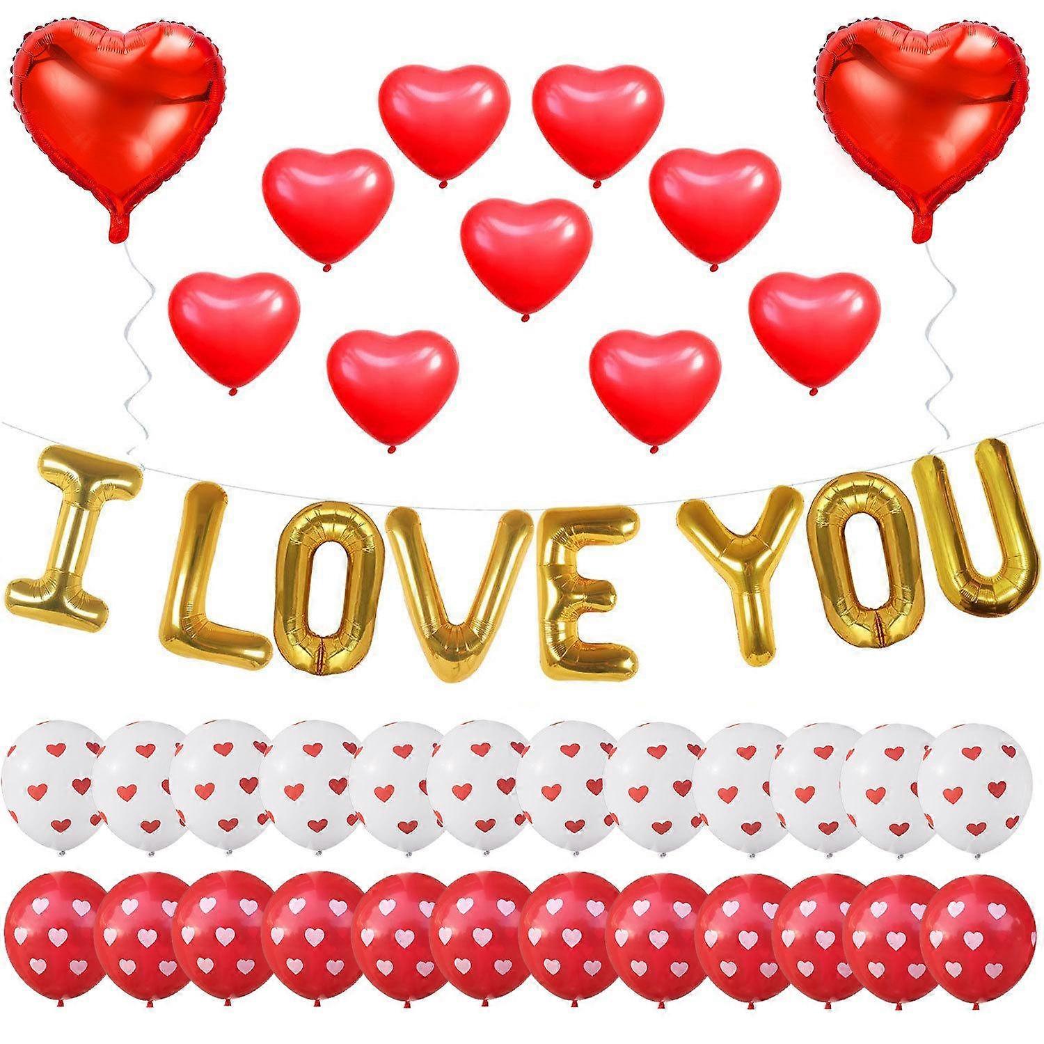 46-piece balloon set for Valentine's Day