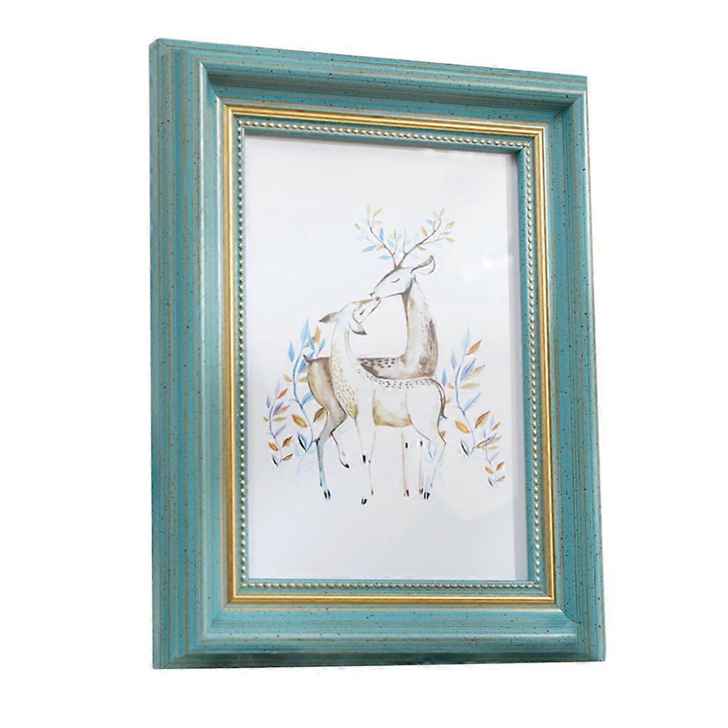 Plastic Photo Frame Light Green Picuture Display Frame Wall Arts 7inch