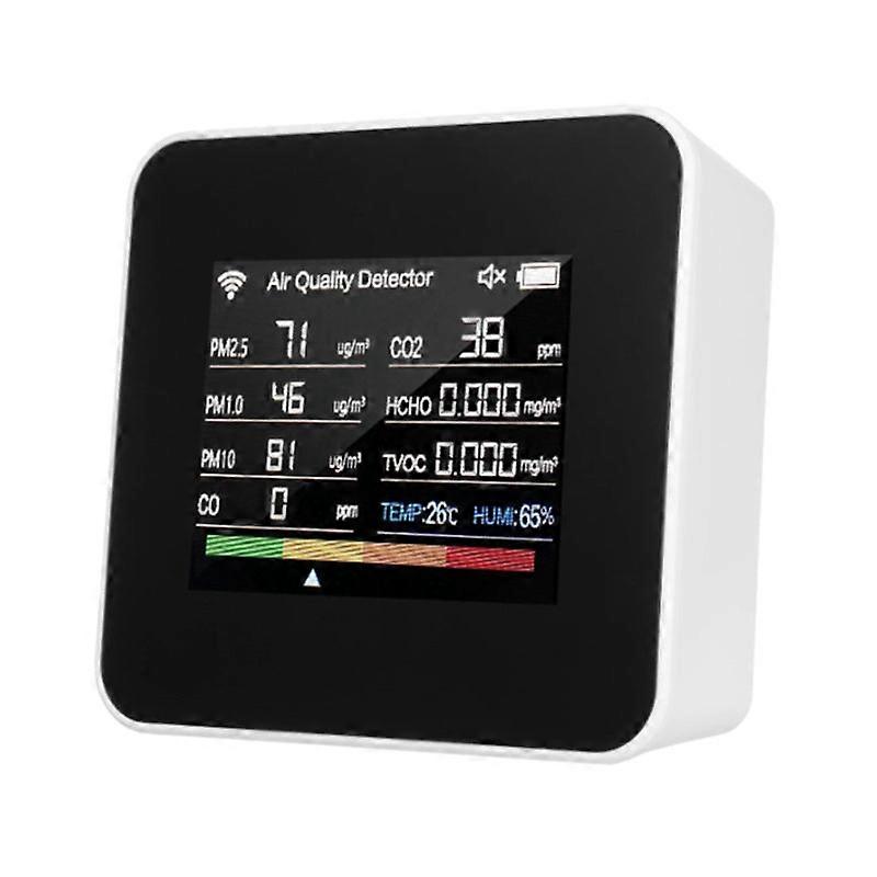 14 In 1 Quality Monitor Tuya Wifi Co/co2 Detector Real Time Monitoring Big Display Home Air Test Kits App Control A