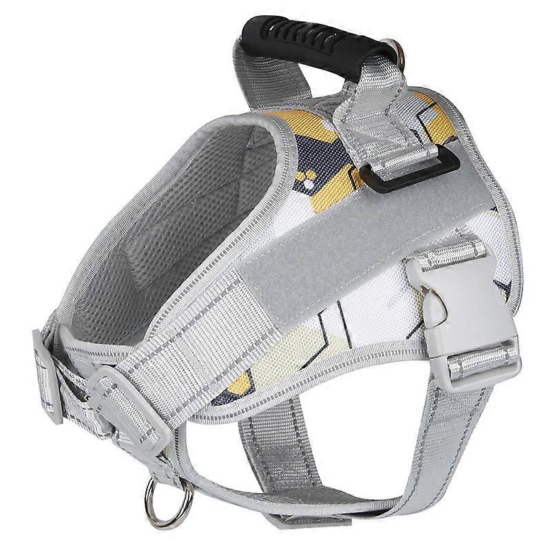 No Pull Dog Harness Adjustable Reflective Oxford Easy Control Medium Large Dog Harness with A Free Heavy Duty 5ft Dog Leash Red Harness+Leash