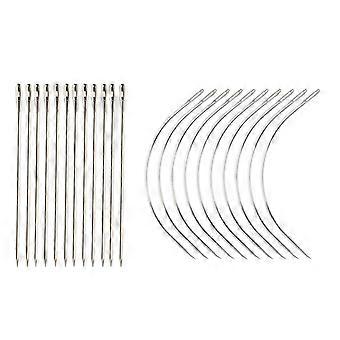 24Piece C & I Shape Hair Extension Supplies Weaving Weft Pulling Hook Needle