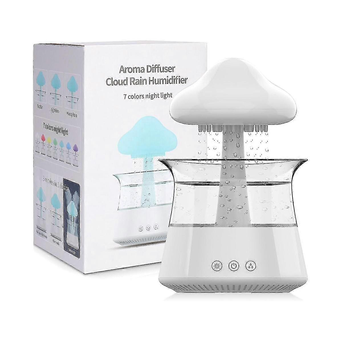 Cloud Humidifier, Essential Oil Diffuser With 7 Colours Led Lights, Nano Mist Diffuser And Humidifier For Home Office