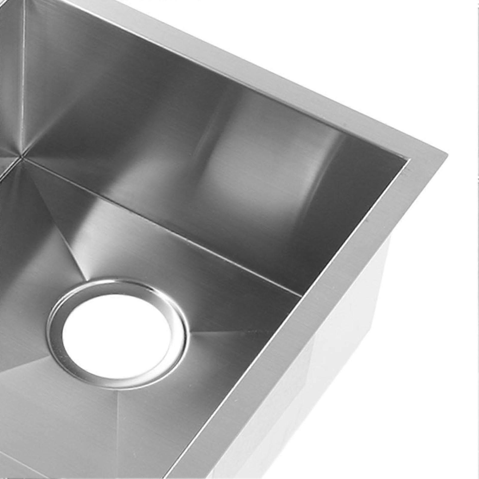 RV Rectangular Sink Wash Basin Stainless Steel 400x350x203mm Rust Resistant Large Capacity for Camper Yacht Motorhome