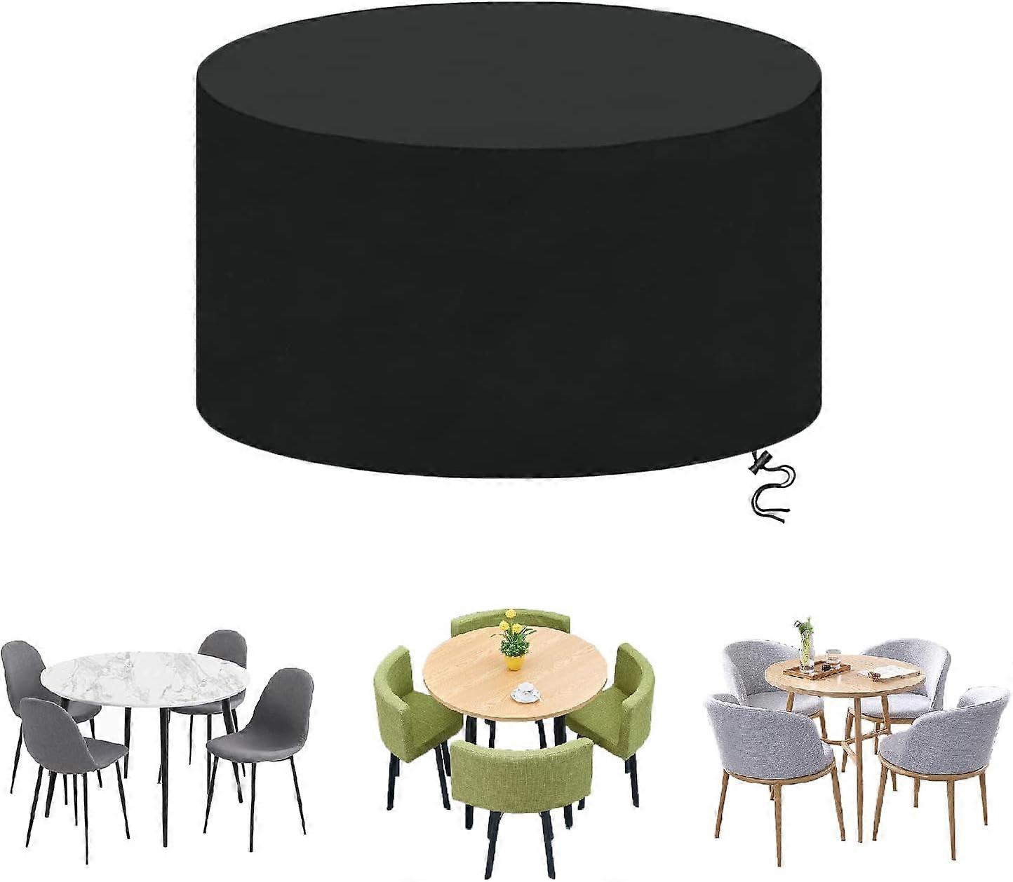 أغطية المائدة المستديرة للماء في الهواء الطلق ، يندبروف ، مقاوم للماء ، مضاد للأشعة فوق البنفسجية ، مقاوم للغبار ، مقاوم للتمزق ، غطاء مجموعة فناء نسيج أكسفورد 420D ، فناء دائري Furnitu