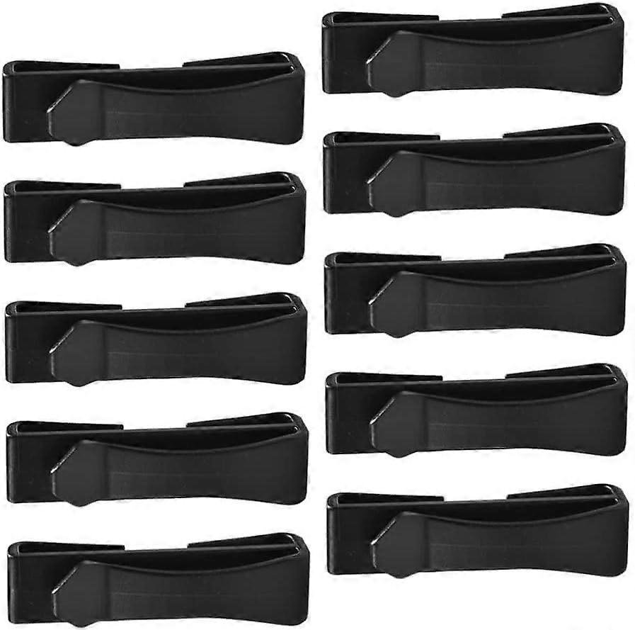 Webbing tail clip adjustment buckle quick slide keeper connection buckle for backpack adjustment straps (black) (10pcs)