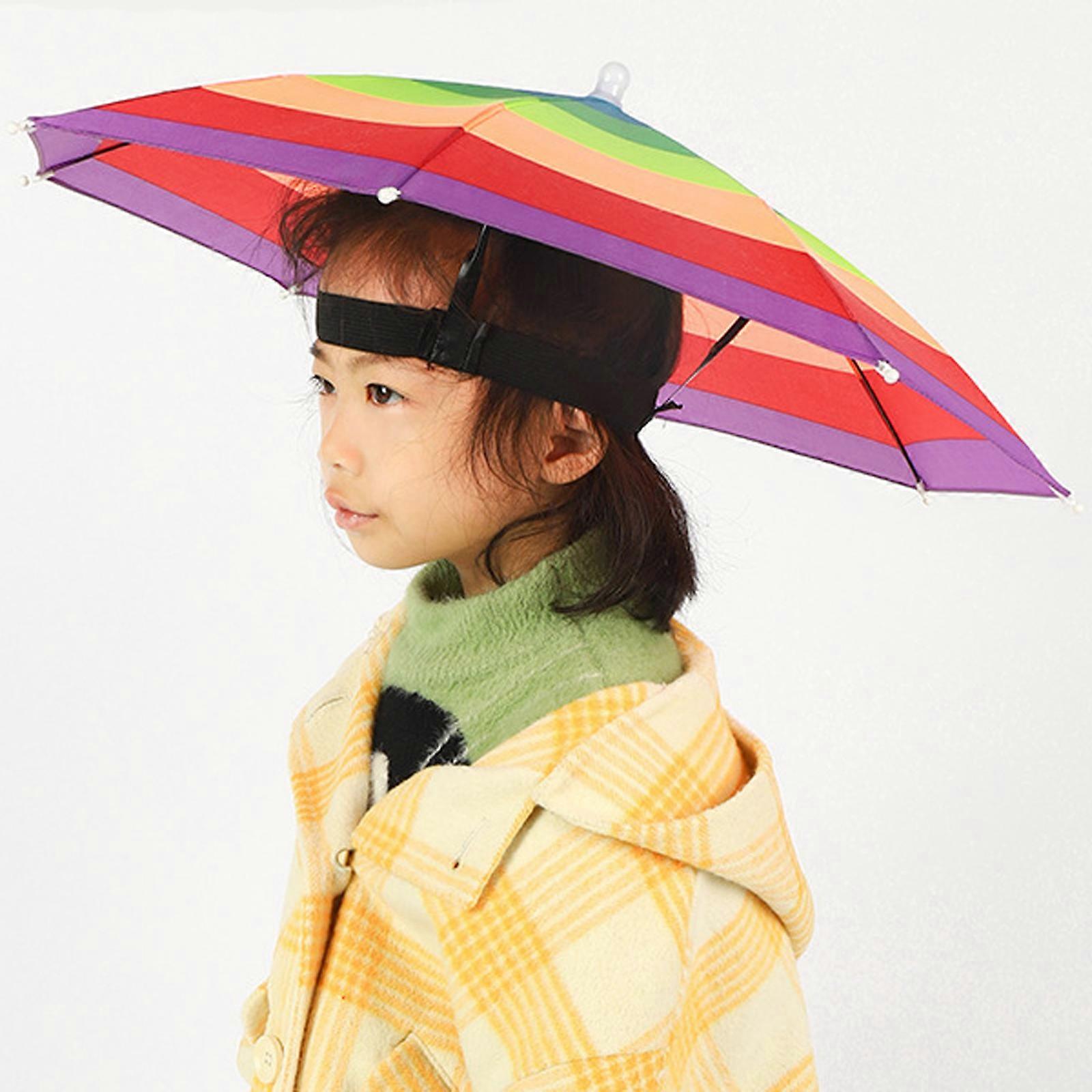 1/6 cappello a ombrello per bambini arcobaleno divertente
