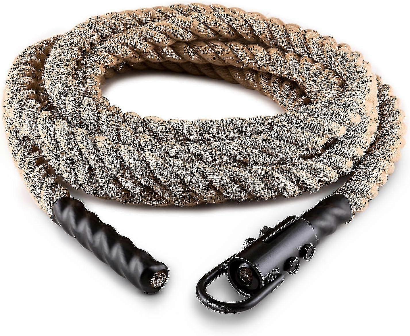 Power Rope H4 4M Training Rope (3.8CM, Hemp Rope, Ceiling Fixing for Climbing, Natural Hemp Fibers, Robust and Optimal)