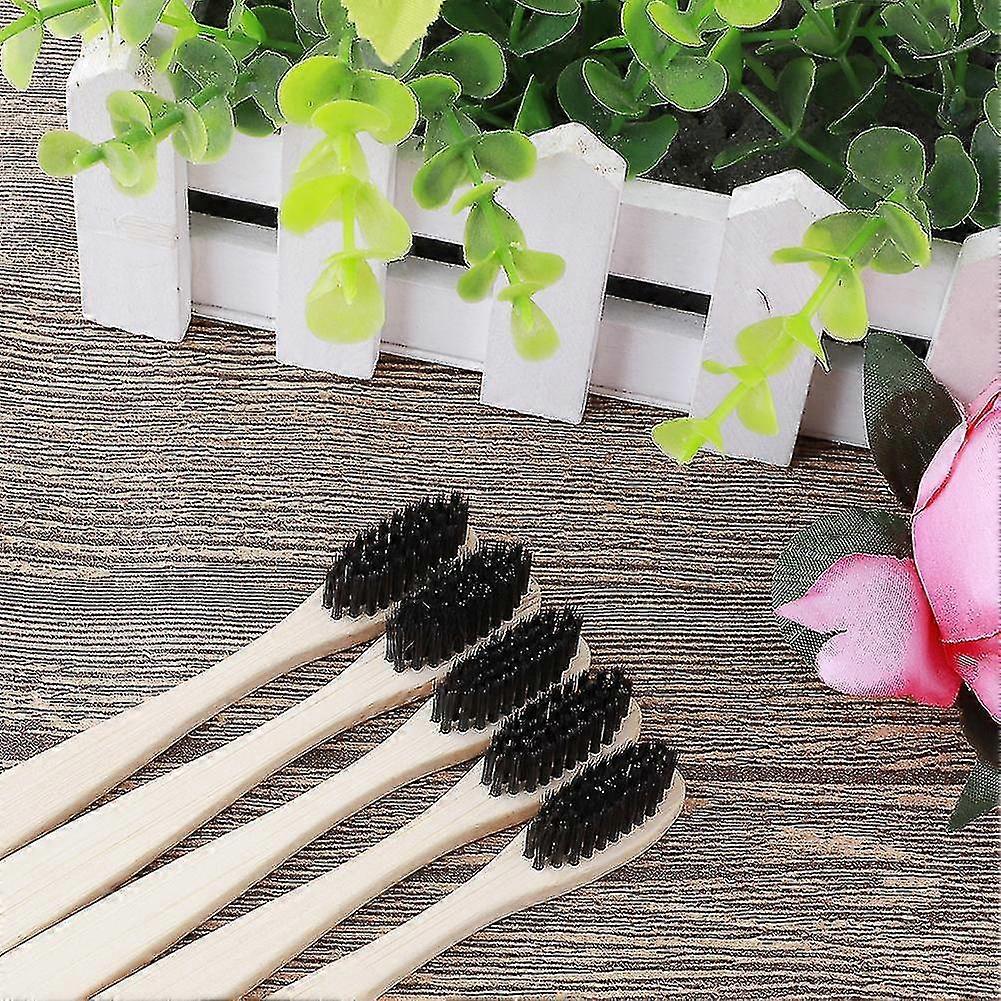 8db Utazó bambusz fogkefék Környezetbarát puha sörtéjű szájápolási fogkefe