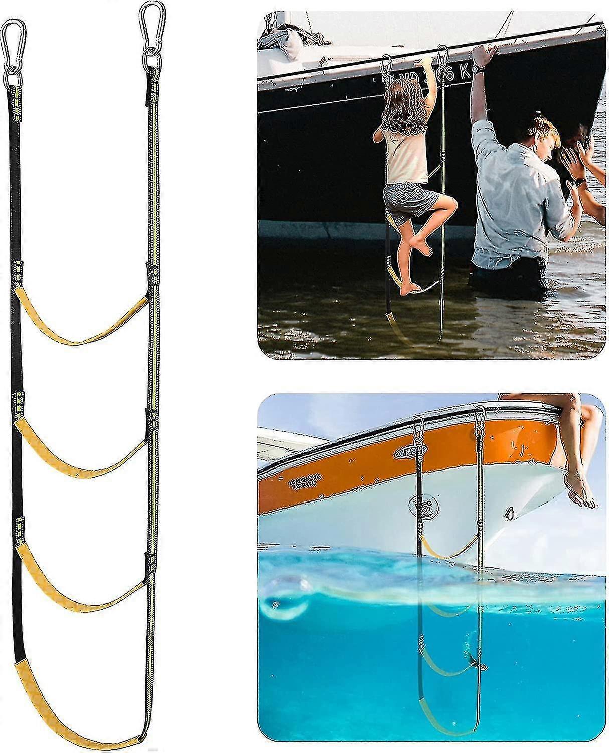 Boat Rope Ladder, Portable Boat Rope Ladder Extension Fishing Rope Ladder For Inflatable Boat, Kayak