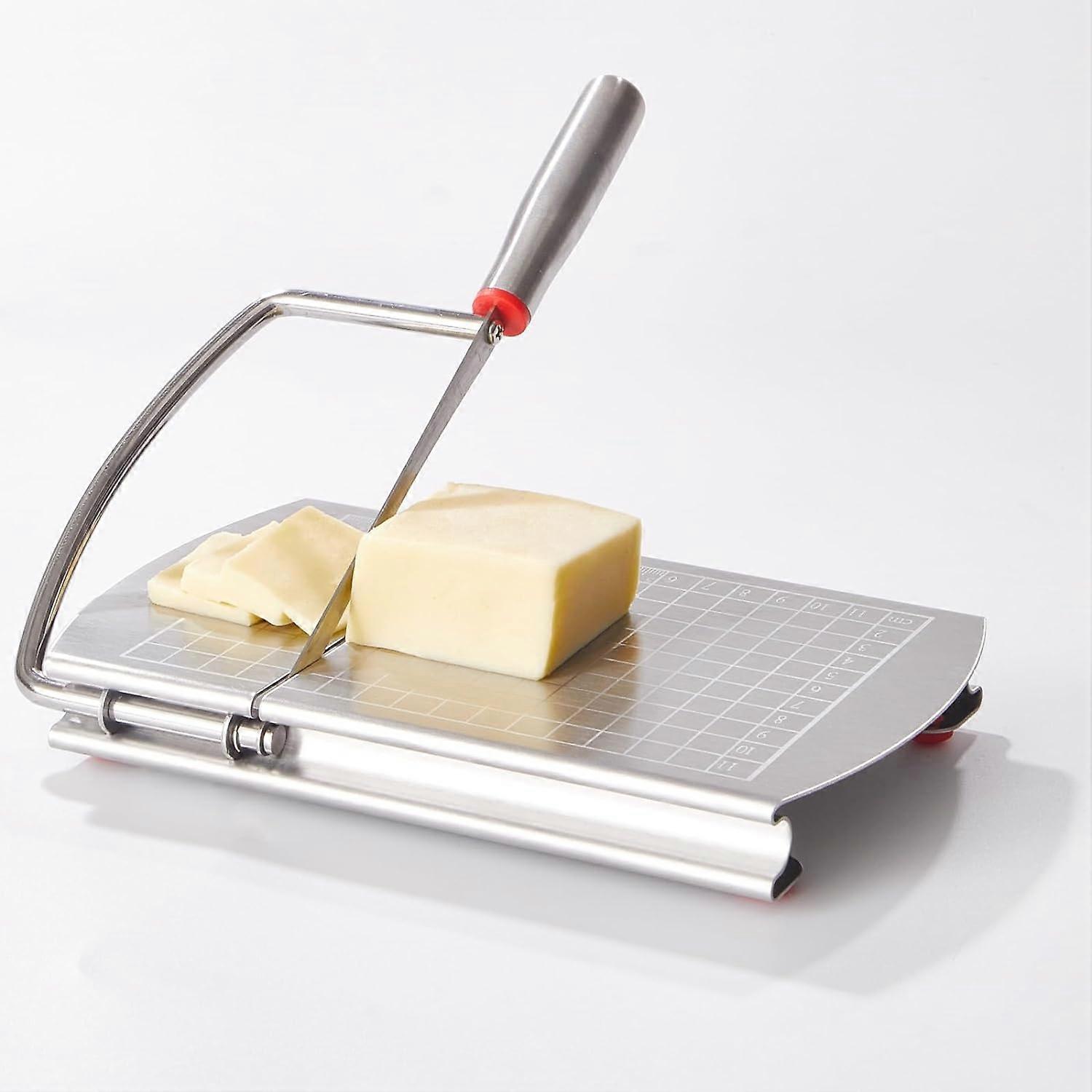 Multipurpose Cheese Slicer Cutter, Stainless Steel, Effortless Slicing, Guillotine Sausage Ham Biltong Jerky Slicer