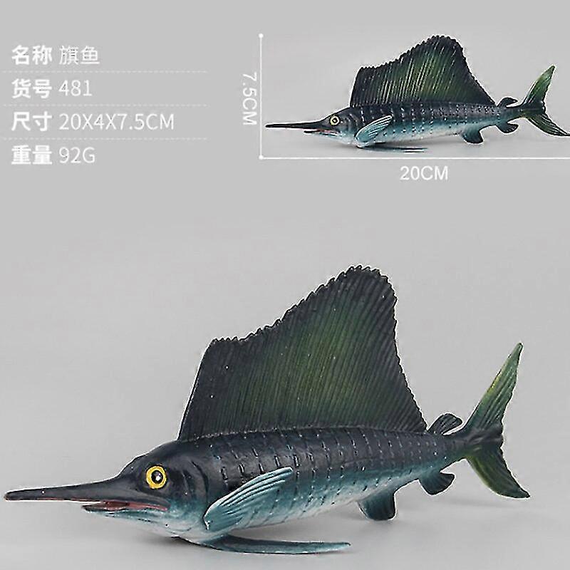 セイルフィッシュ/モラヤ/ダンクレオステウス 動物フィギュア 収集可能なおもちゃ 海洋生物 動物 アクションフィギュア キッズ プラスチックセメント おもちゃ