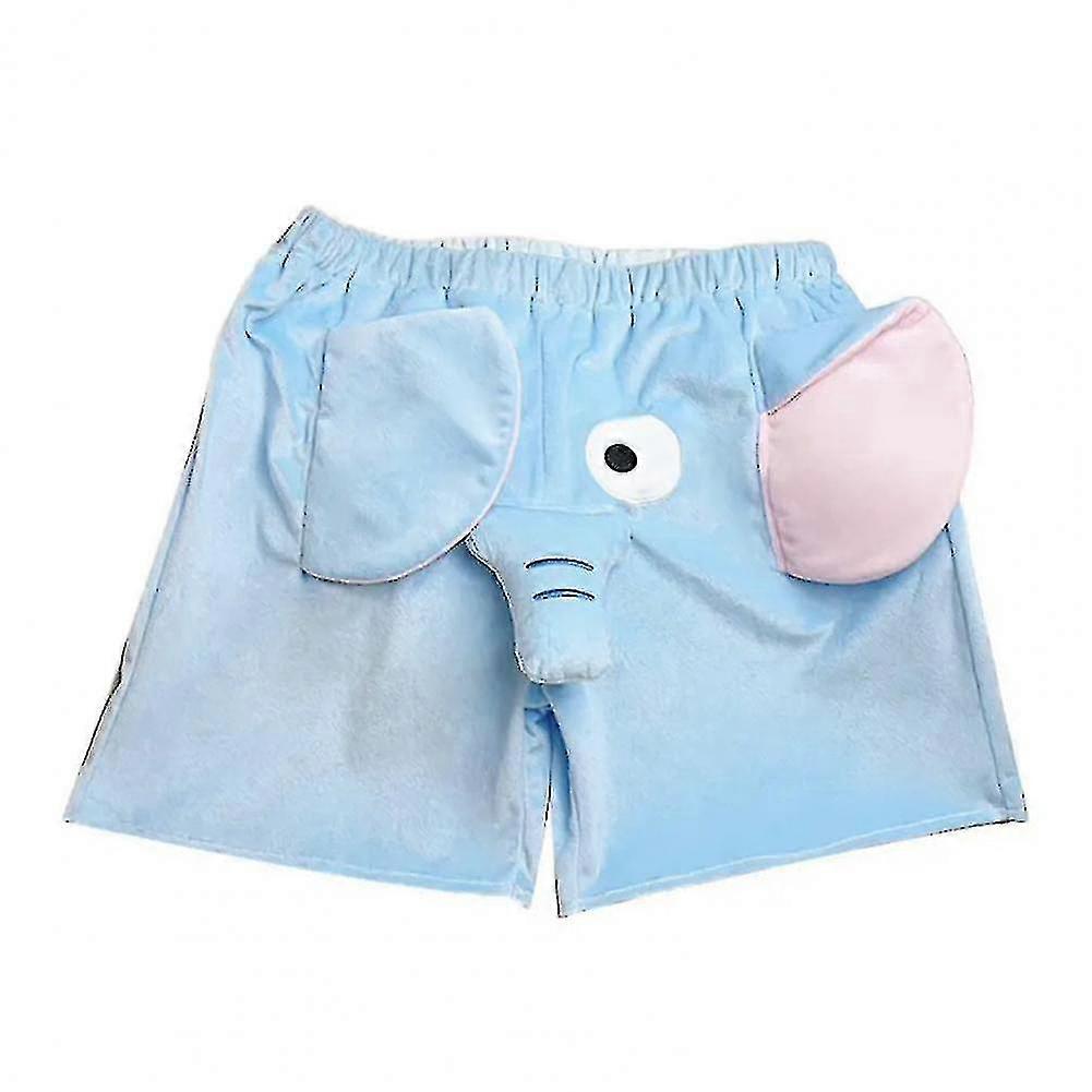 Lounge Pyjama Shorts 3d Ears Trunk Cartoon Lovely Elephant Loose Casual Plush Sleepwear Summer Men Women Shot Pants Home Wear