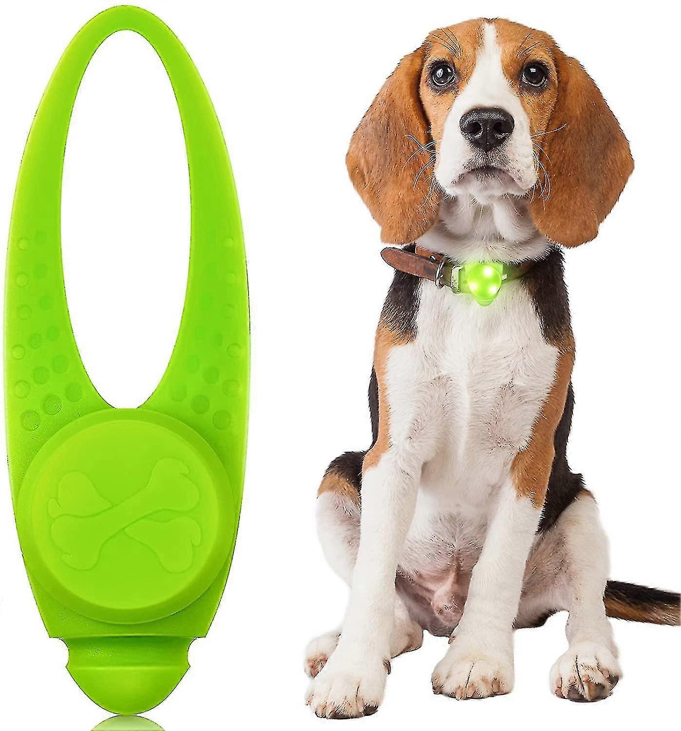 Bjxy الكلب طوق أدى ضوء سيليكون متوهجة طوق ضوء كليب على القط أضواء السلامة ليلة المشي أدى ضوء سحر الكلب اكسسواري