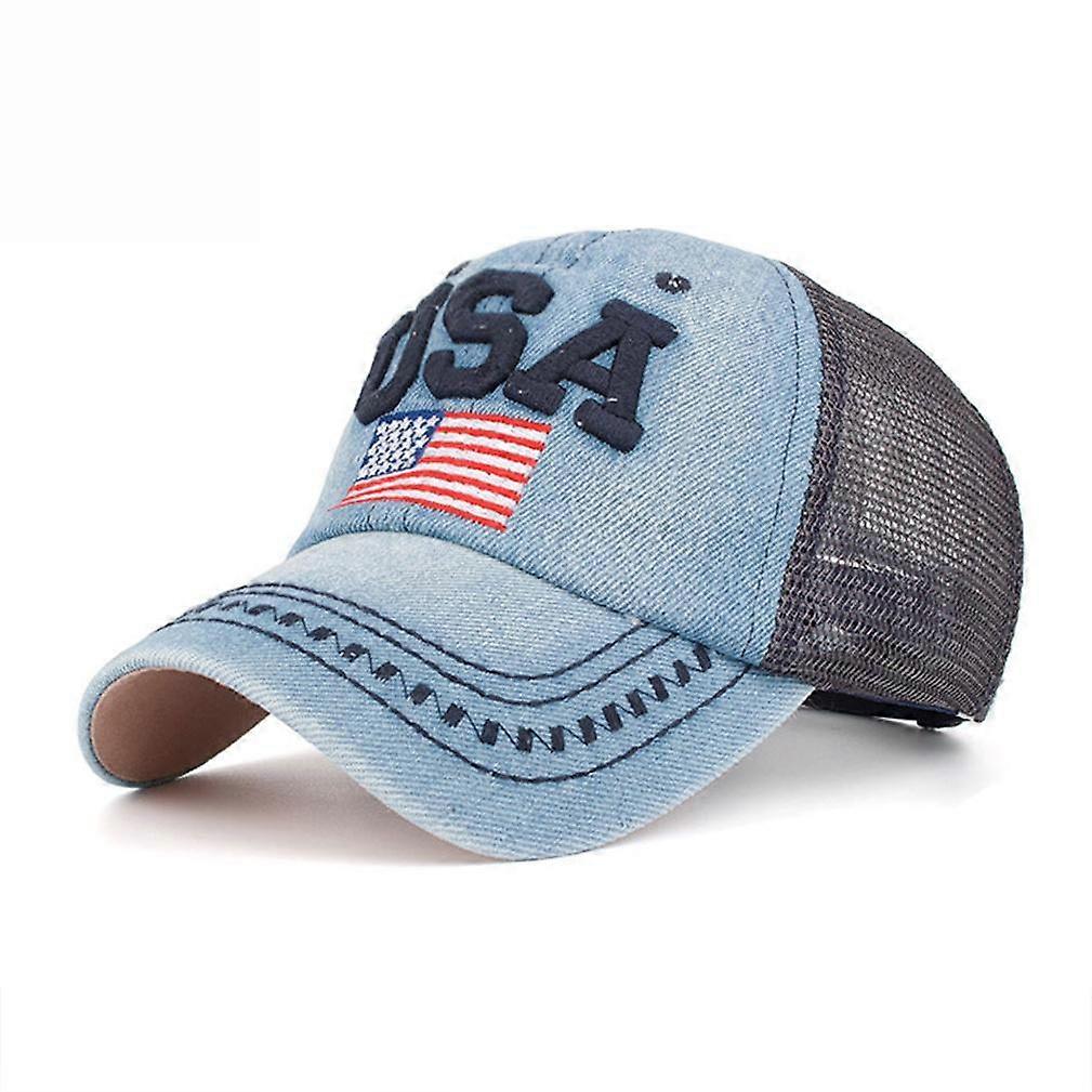 USA Flag Denim Baseball Cap Embroidery Snapback Hats