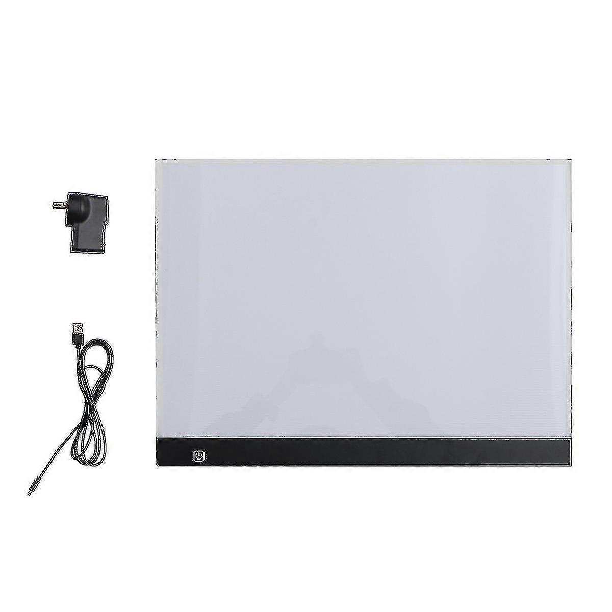 Portable A3 Led Box Stencil Board Ing Board Tracing Table With Au Plug (3 Settings Dimmable Ness + Usb Cable + Adapter