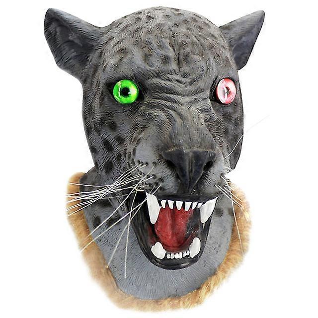 リアルなラテックスライオンマスク動物トラマスク野生の猫ヒョウチーターハロウィーンラテックスマスクパーティーコスプレ