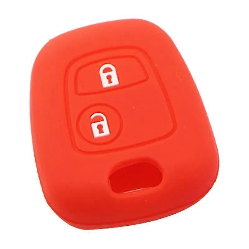 Silica Gel Car 2 Buttons Remote Key Case Holder Cover Protector for Peugeot 106 107 206 207 307 408 Silicon Key Accessories Key Blanks